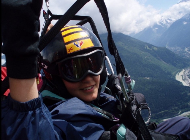  En pleno vuelo en parapenle 